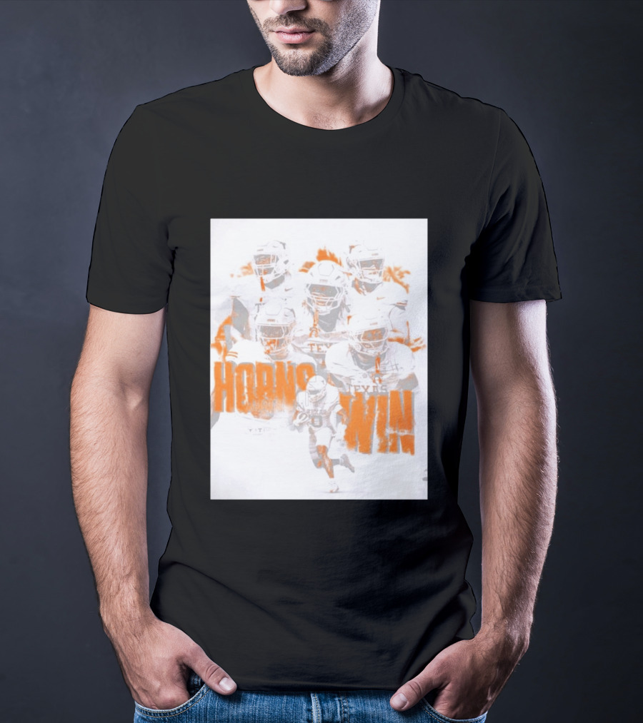 Texas Football Horns Win Burnt Orange 2026 T-Shirt