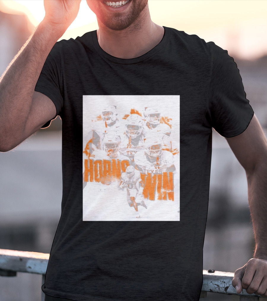 Texas Football Horns Win Burnt Orange 2026 T-Shirt