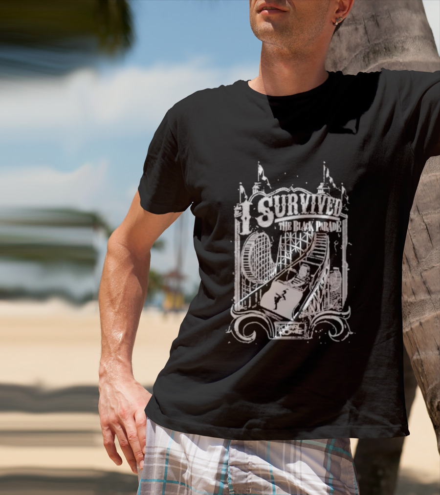 Survived The Black Parade Roller Theme Park Experience T-Shirt