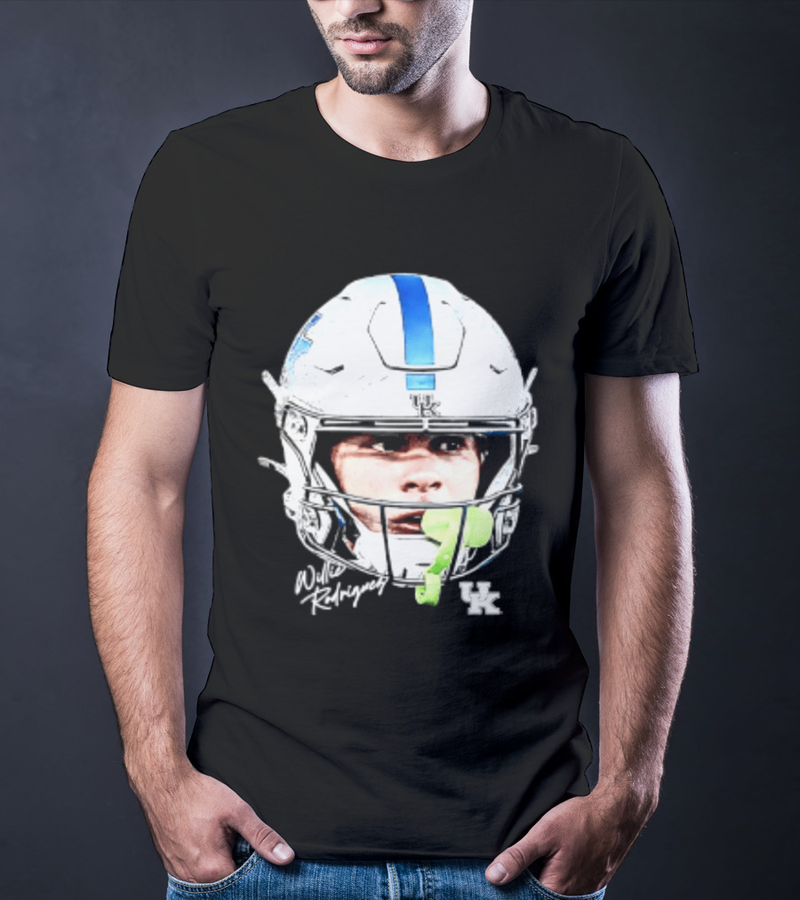 Willie Rodriguez Kentucky Wildcats Football Swag Head Design 81 NCAA T-Shirt