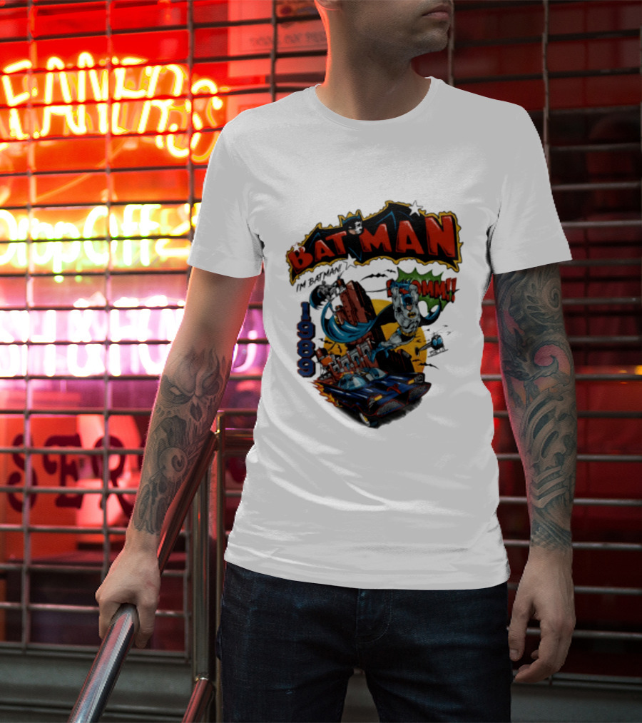 Batman 1989 I'm Batman DC Comics Batmobile T-Shirt