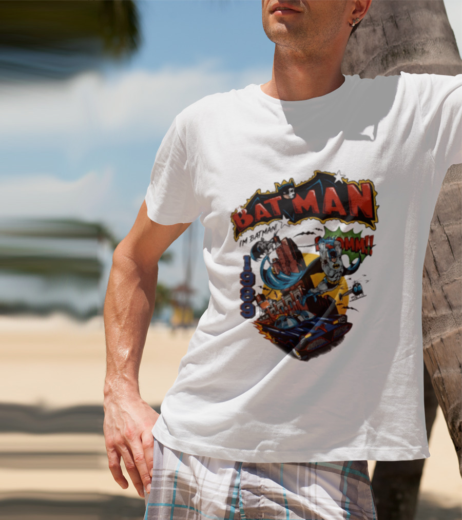 Batman 1989 I'm Batman DC Comics Batmobile T-Shirt