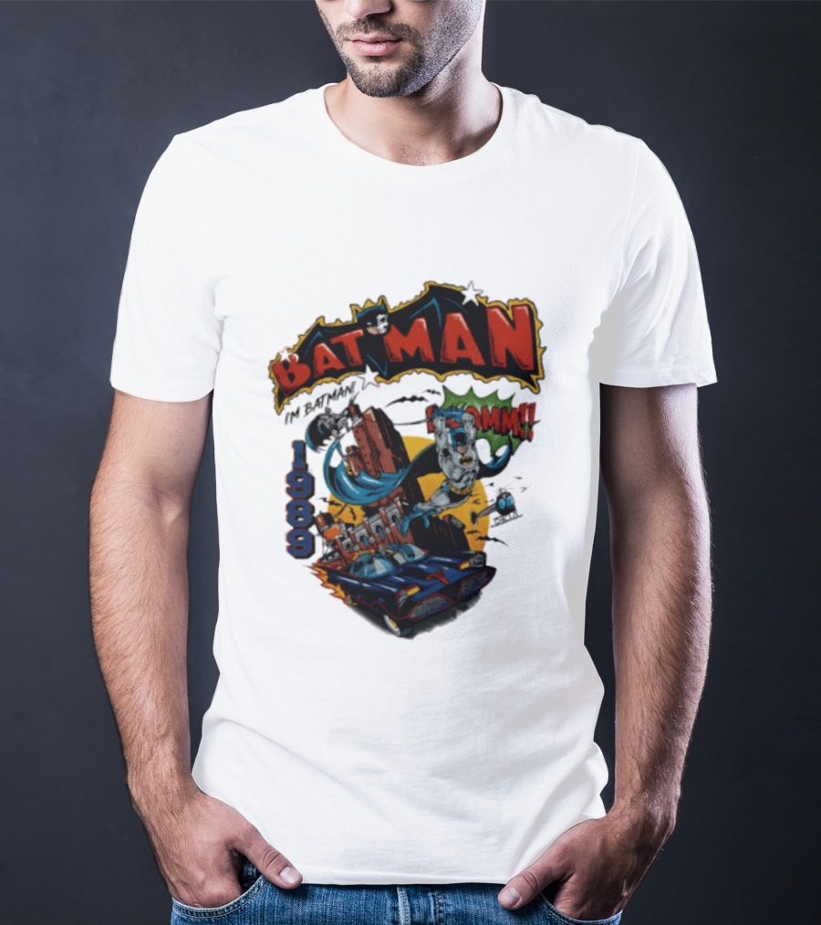 Batman 1989 I'm Batman DC Comics Batmobile T-Shirt
