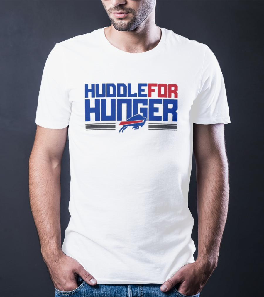 Buffalo Bills Huddle For Hunger Initiative With Joe Brady T-Shirt