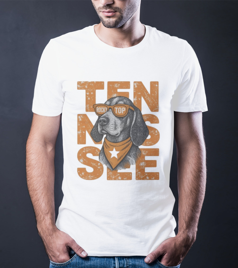 Comfort Colors Rocky Top Tennessee Dog Sunglasses Football T-Shirt