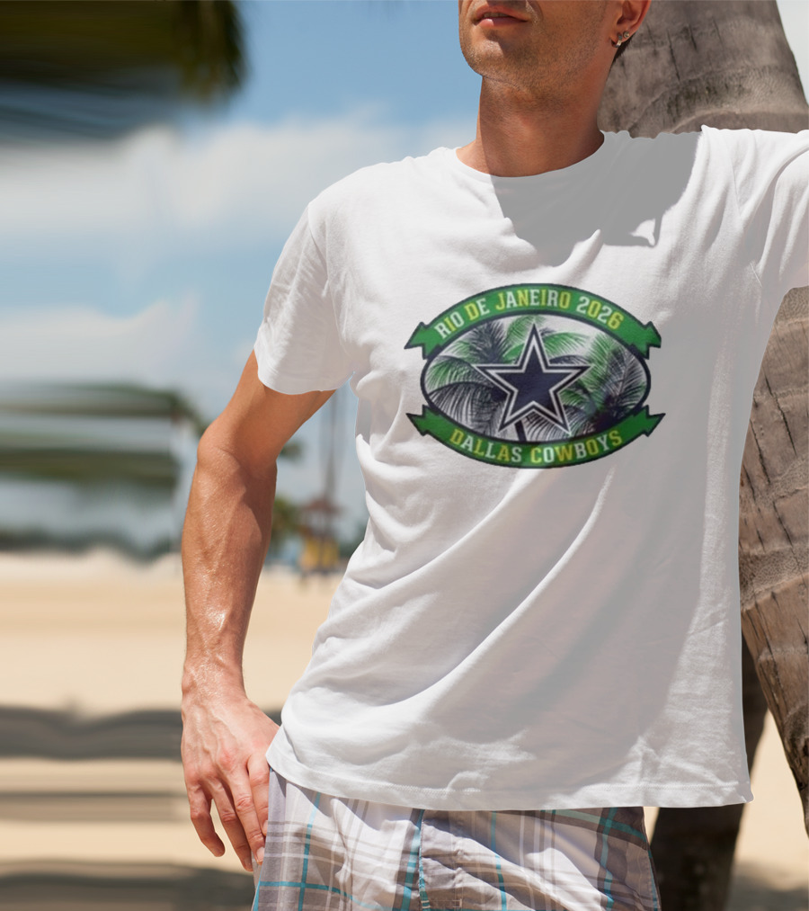 Rio De Janeiro 2026 Dallas Cowboys Palm Trees Star T-Shirt