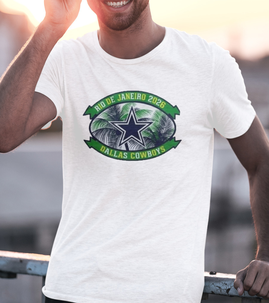 Rio De Janeiro 2026 Dallas Cowboys Palm Trees Star T-Shirt