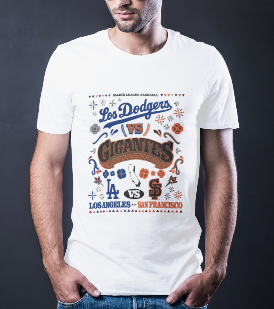 Major League Baseball Los Dodgers VS Gigantes Los Angeles San Francisco Matchup T-Shirt