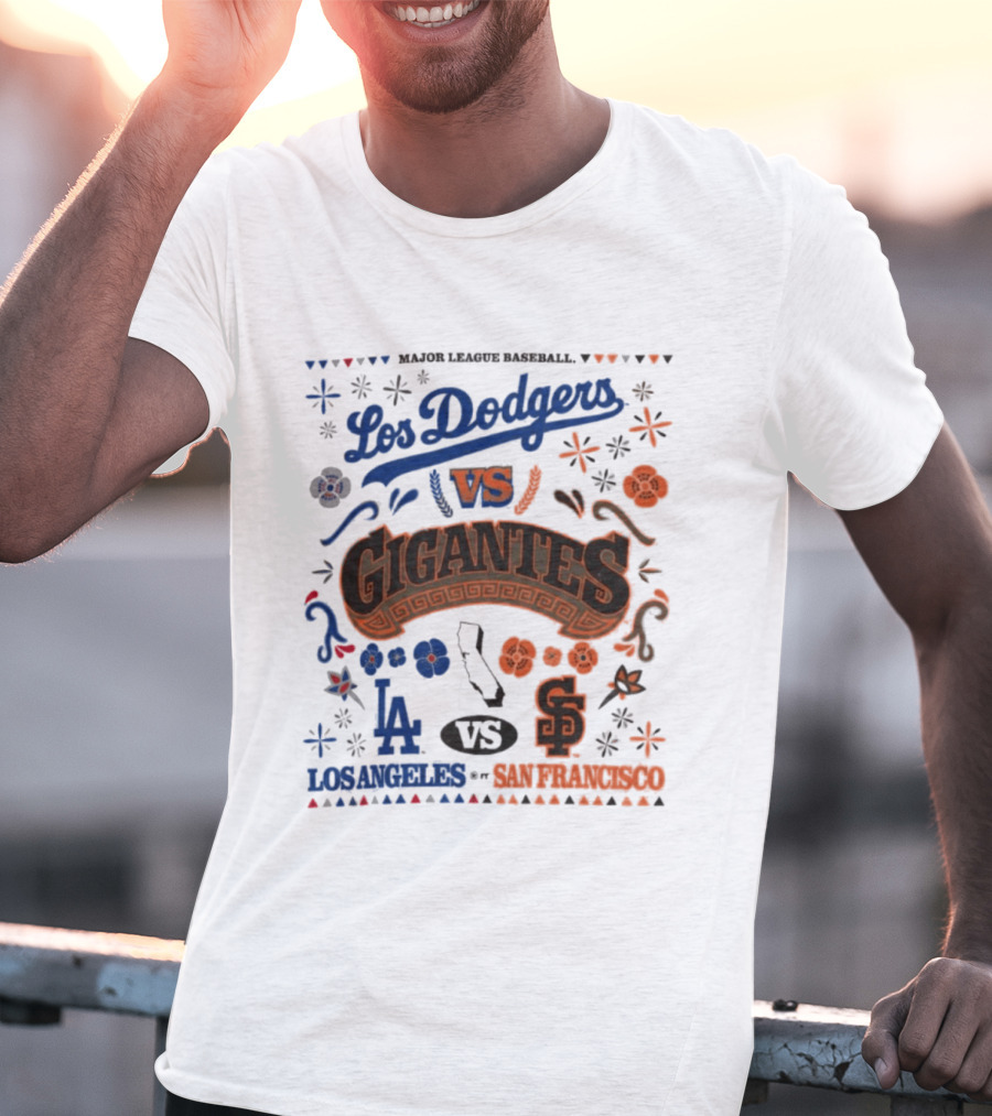 Major League Baseball Los Dodgers VS Gigantes Los Angeles San Francisco Matchup T-Shirt