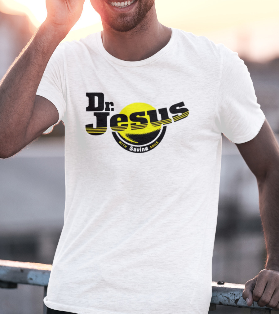 Dr Jesus With Saving Souls Yellow Circle T-Shirt