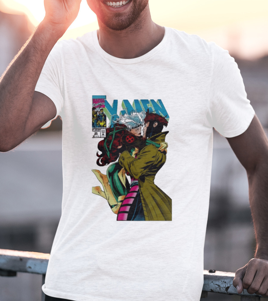 Marvel Comics X Men Gambit And Rogue Kiss Cover Comfort Colors Adult T-Shirt