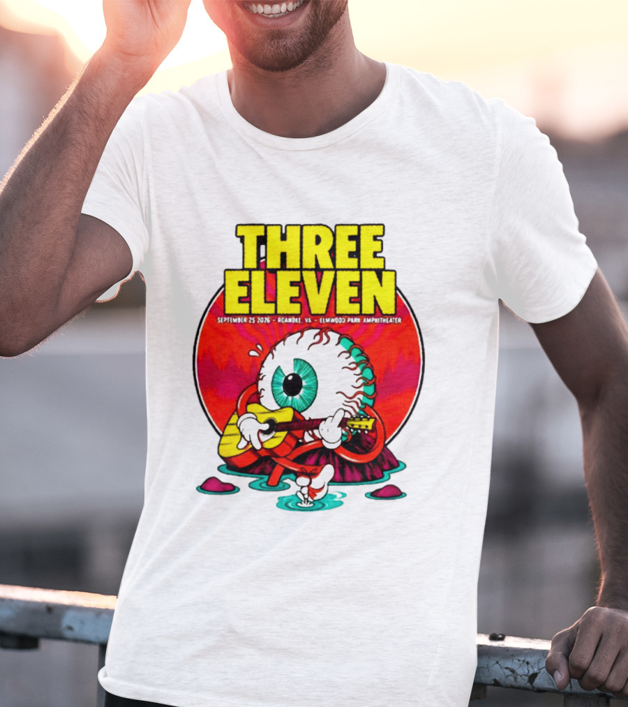 THREE ELEVEN September 25 2026 Roanoke VA Elmwood Park Amphitheater Event T-Shirt