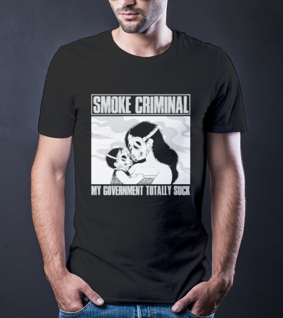 Smoke Criminal My Government Totally Suck Masked Couple Camouflage T-Shirt