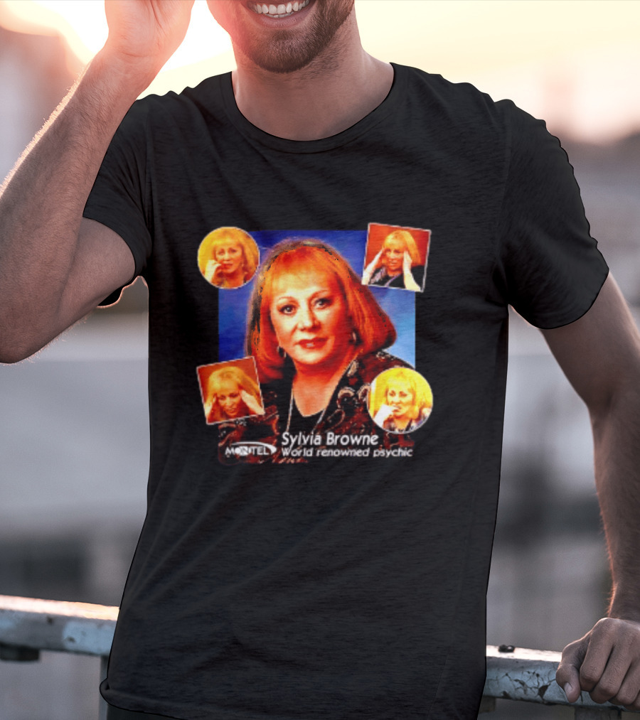 Sylvia Browne Montel World Renowned Psychic Medium Iconic Portraits T-Shirt