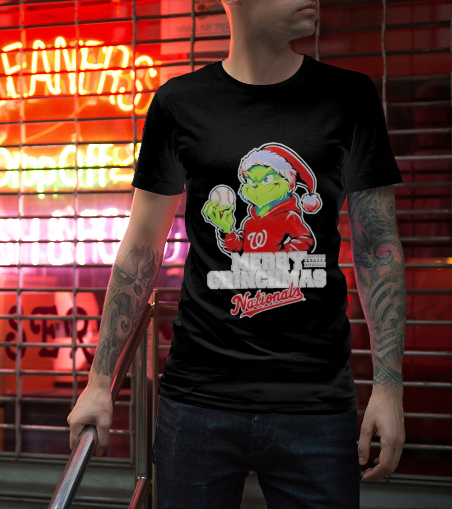 Grinch Merry Grinchmas Washington Nationals Baseball Christmas 2026 T-Shirt