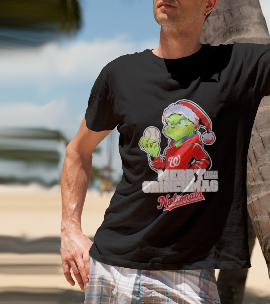 Grinch Merry Grinchmas Washington Nationals Baseball Christmas 2026 T-Shirt