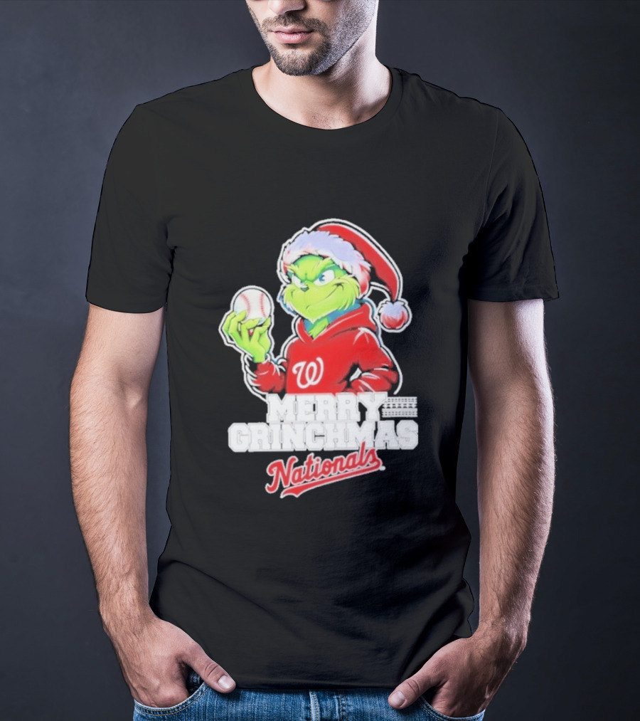 Grinch Merry Grinchmas Washington Nationals Baseball Christmas 2026 T-Shirt