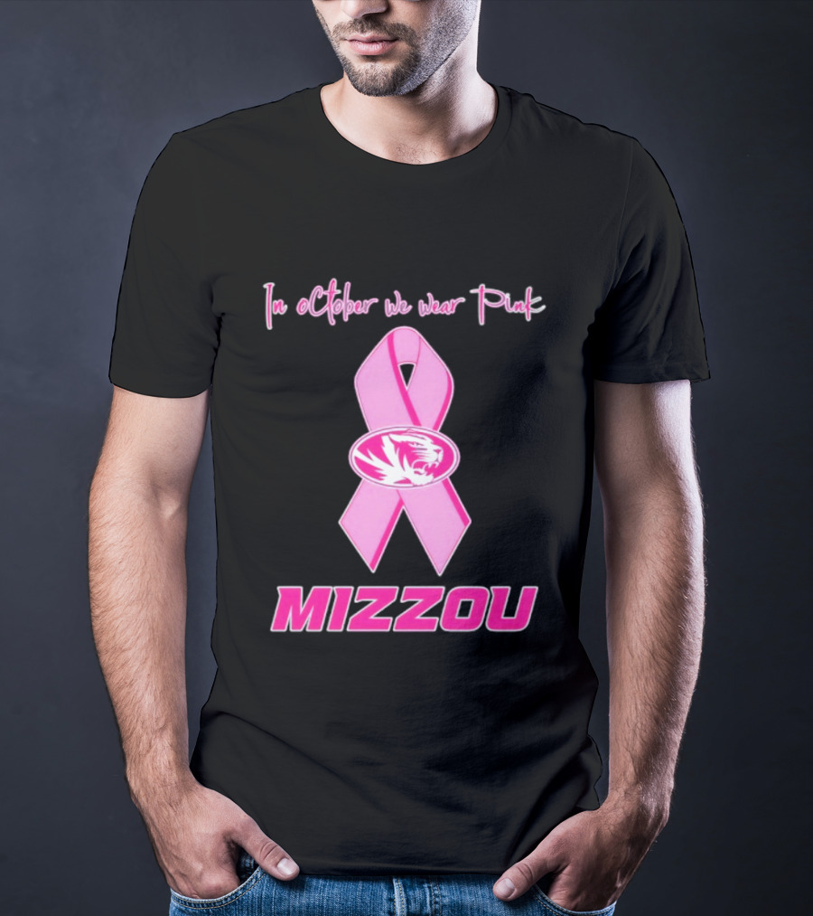 Missouri Tigers NCAA Football Breast Cancer Awareness In October We Wear Pink T-Shirt