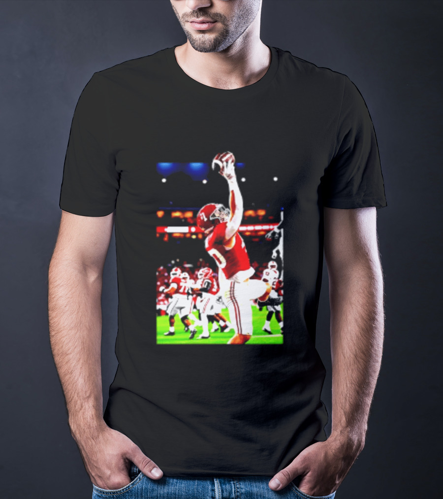 Alabama Crimson Tide Josh Ford One Handed Football Catch T-Shirt