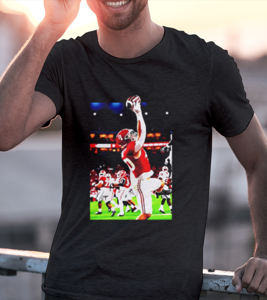 Alabama Crimson Tide Josh Ford One Handed Football Catch T-Shirt
