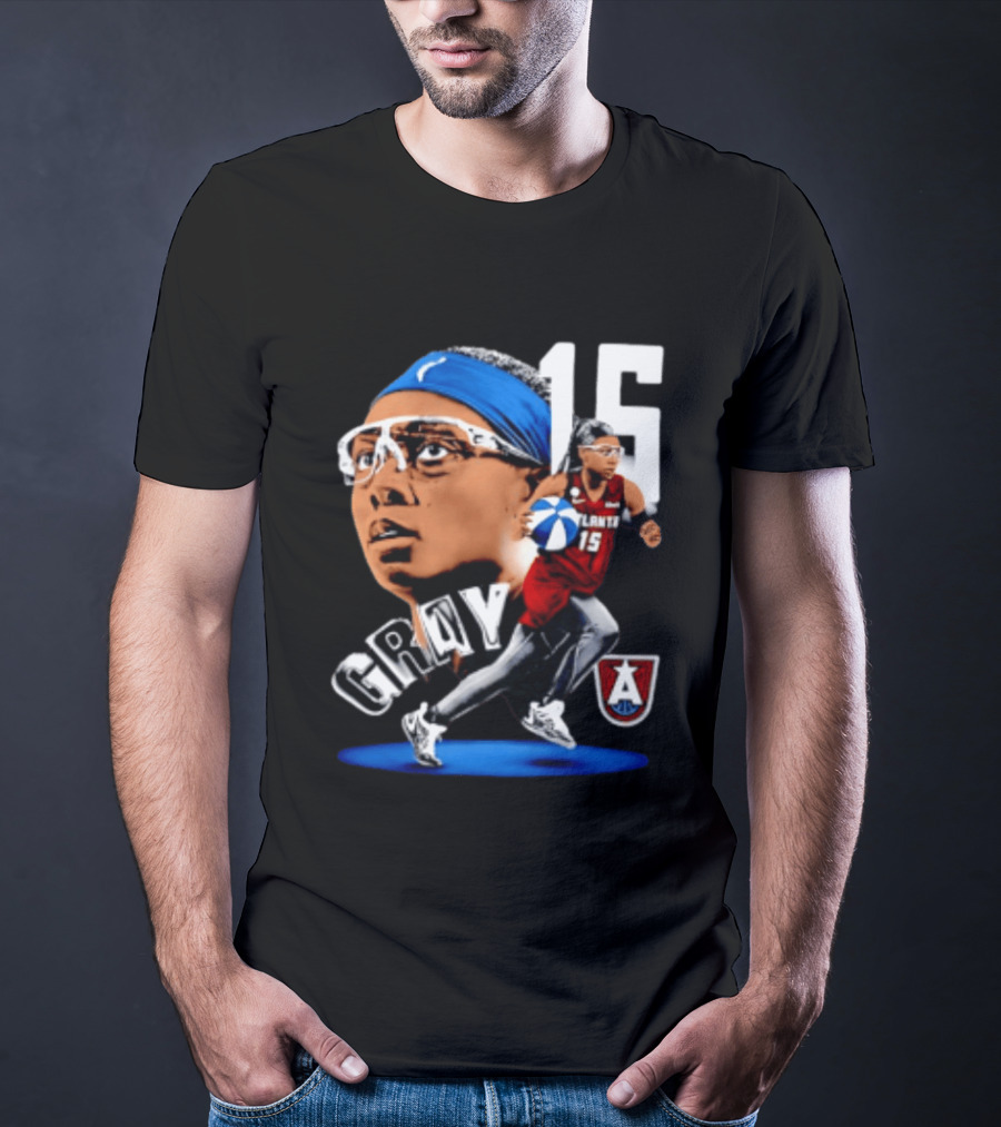 Allisha Gray 15 Atlanta Dream WNBA Basketball Player Action T-Shirt