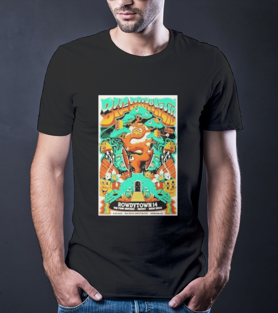 Boogie Nights Live Rowdytown 14 Red Rocks Amphitheatre 09.26.2026 The Funk Hunters Motifv Drew Birch T-Shirt