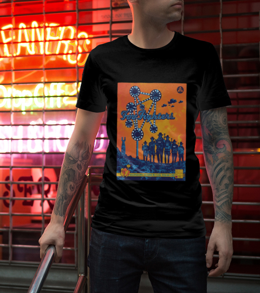Foo Fighters Allegiant Stadium Las Vegas NV Space Theme Concert T-Shirt