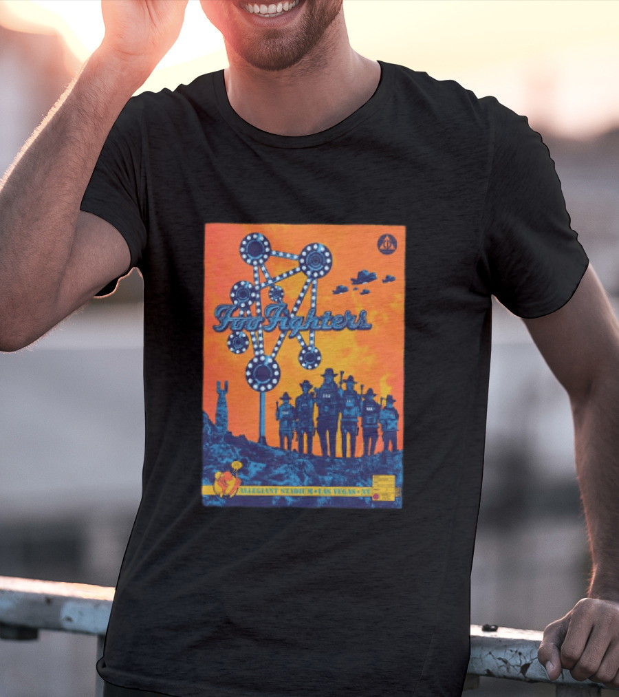 Foo Fighters Allegiant Stadium Las Vegas NV Space Theme Concert T-Shirt