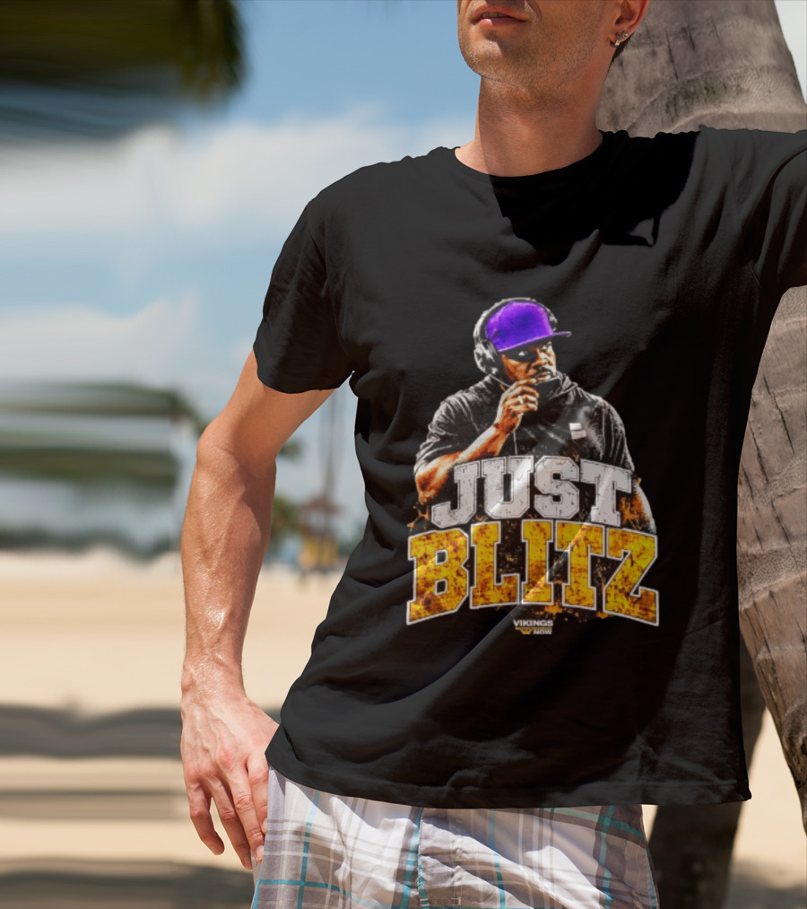 Brian Flores Just Blitz Vikings Now Bold Coaching Football Strategy T-Shirt