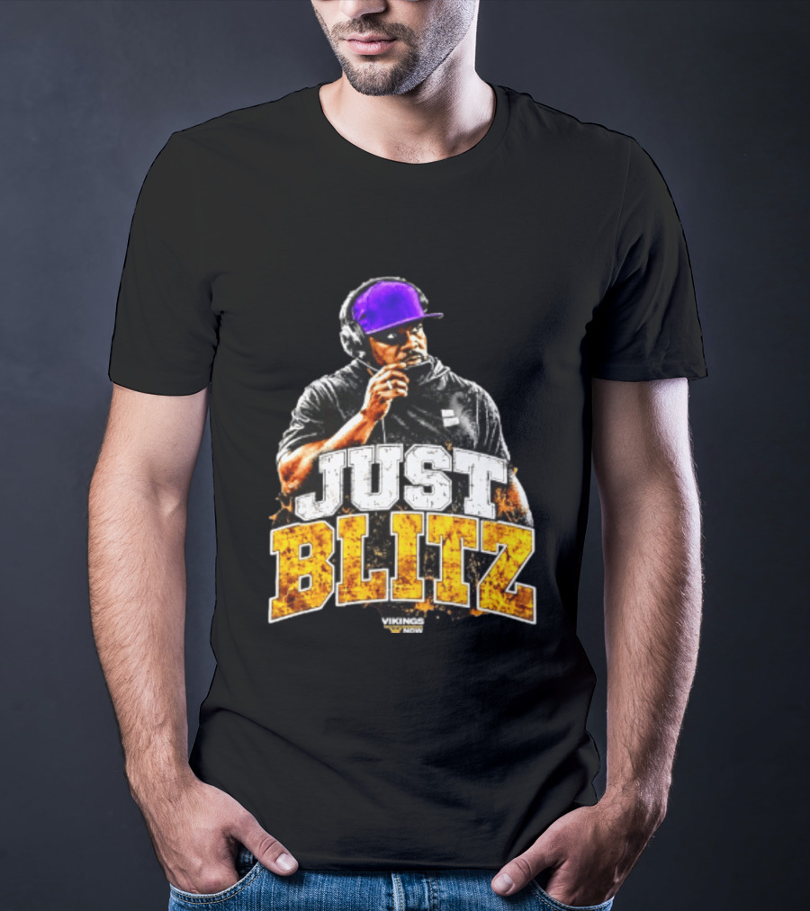 Brian Flores Just Blitz Vikings Now Bold Coaching Football Strategy T-Shirt