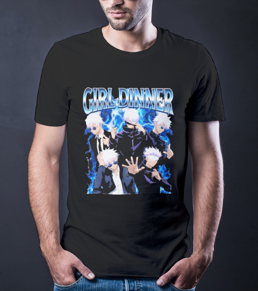 GIRL DINNER Gojo Jujutsu Kaisen Anime Character Collection T-Shirt