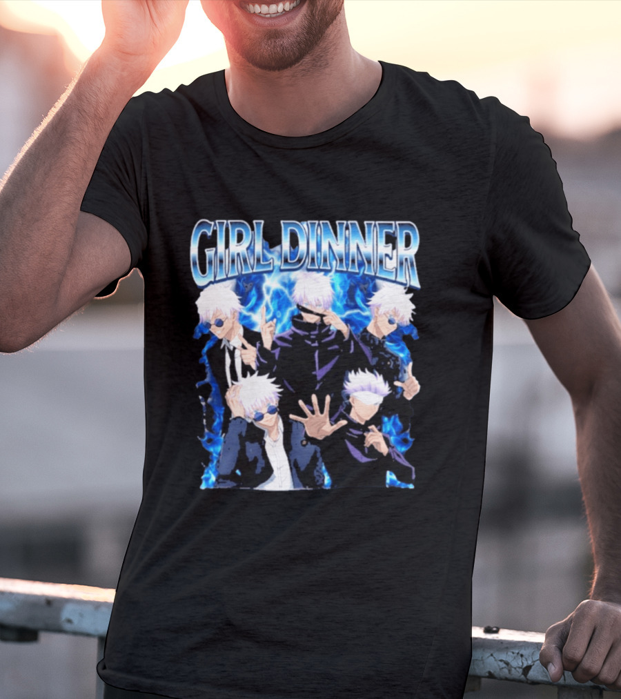 GIRL DINNER Gojo Jujutsu Kaisen Anime Character Collection T-Shirt