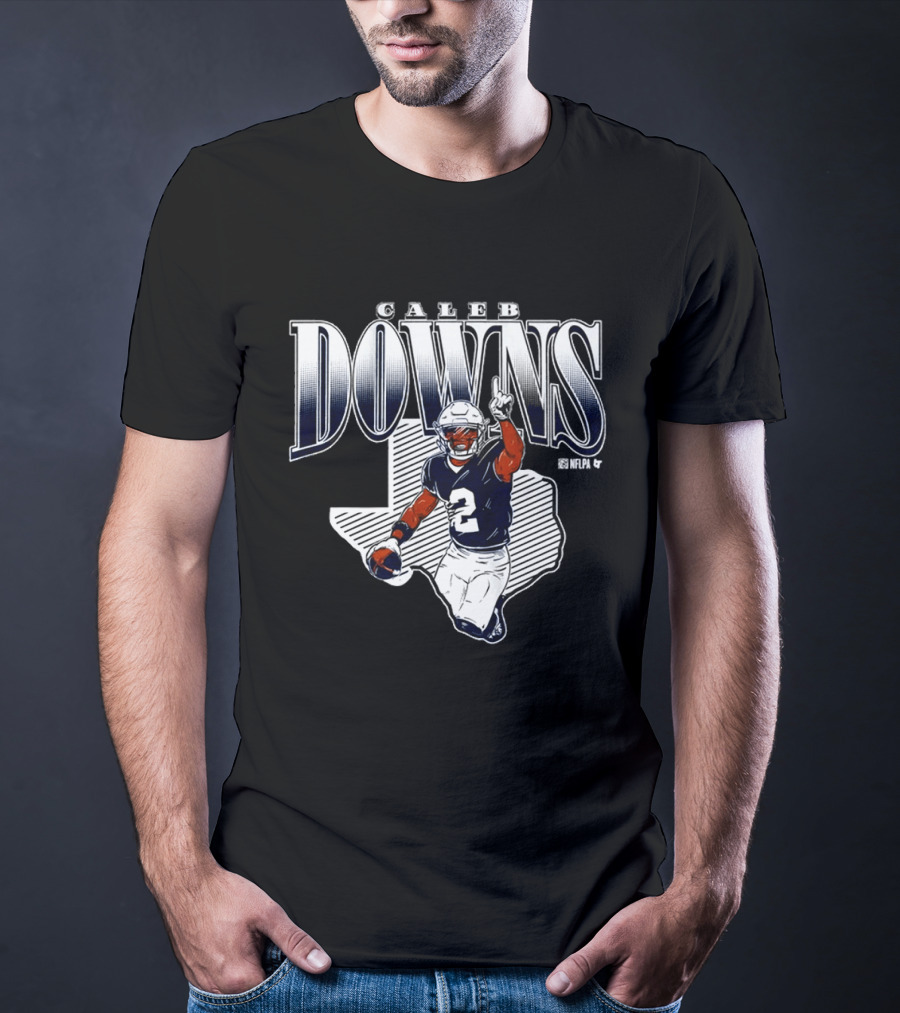 Caleb Downs 2026 Dallas Football Player Number 2 Texas T-Shirt