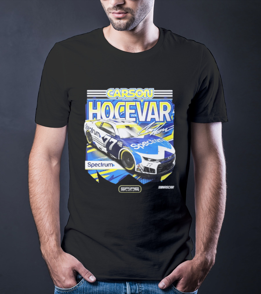 Carson Hocevar Spectrum 77 Racing Car Signature T-Shirt