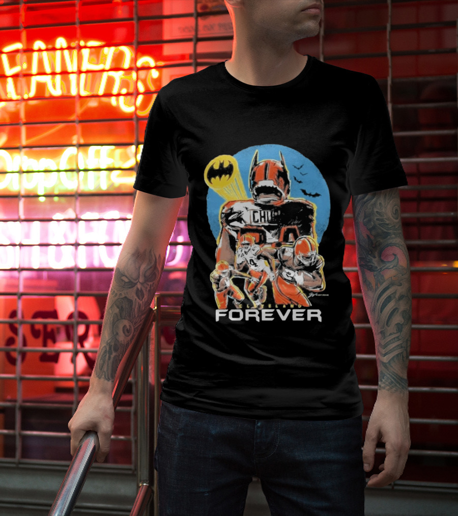 Cleveland Browns Nick Chubb Batman Signal Forever T-Shirt