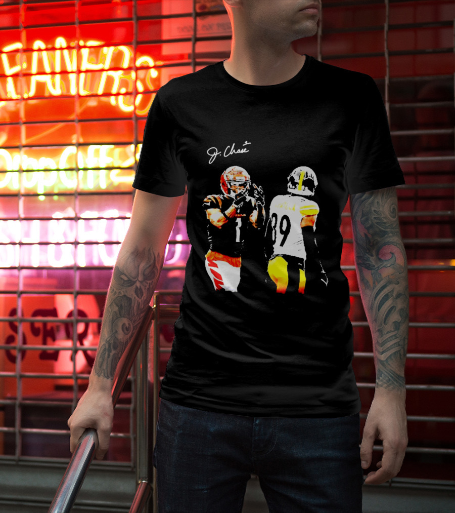 JaMarr Chase Vs Minkah Fitzpatrick Cincinnati Bengals Pittsburgh Steelers Football T-Shirt