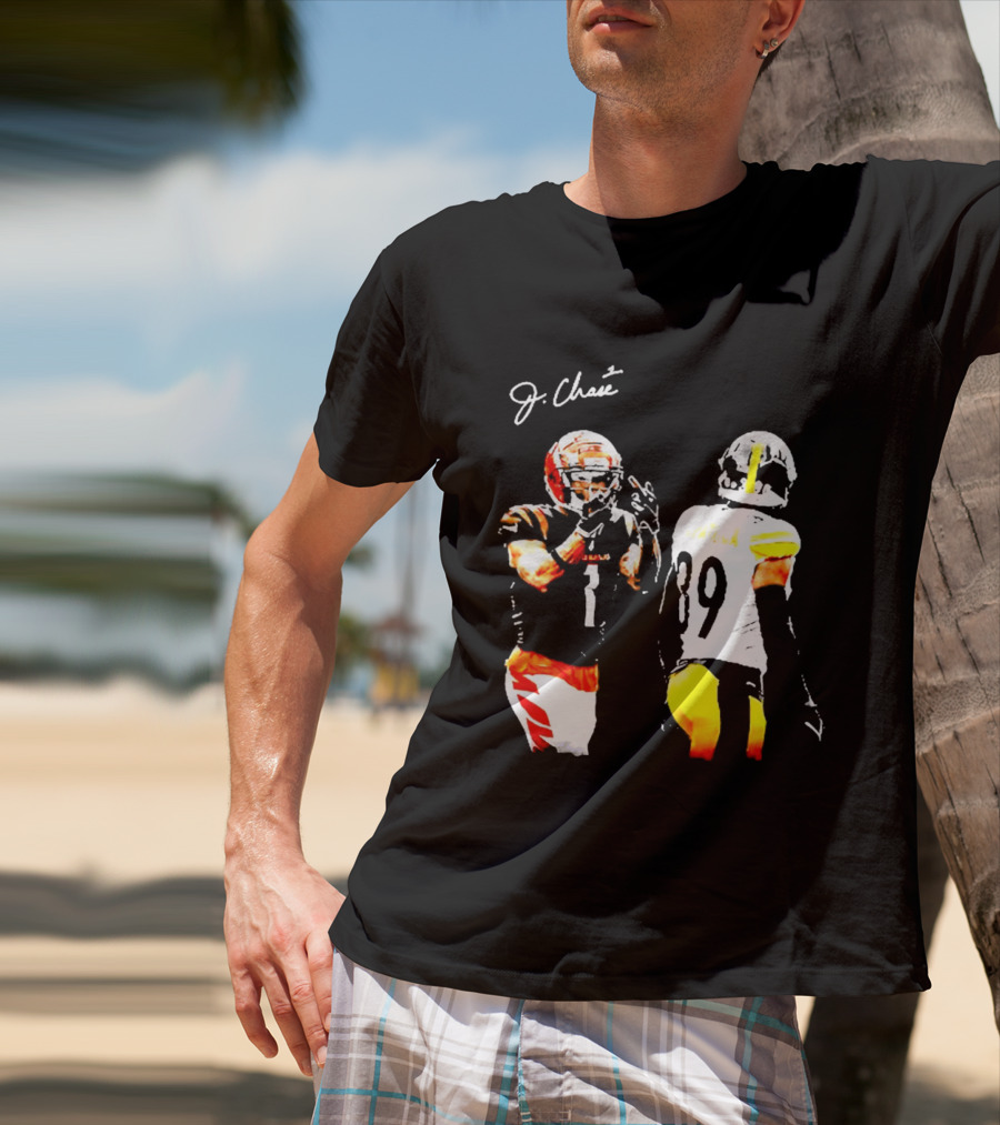 JaMarr Chase Vs Minkah Fitzpatrick Cincinnati Bengals Pittsburgh Steelers Football T-Shirt