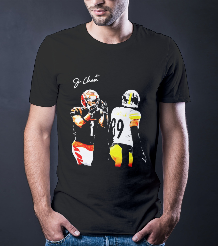 JaMarr Chase Vs Minkah Fitzpatrick Cincinnati Bengals Pittsburgh Steelers Football T-Shirt