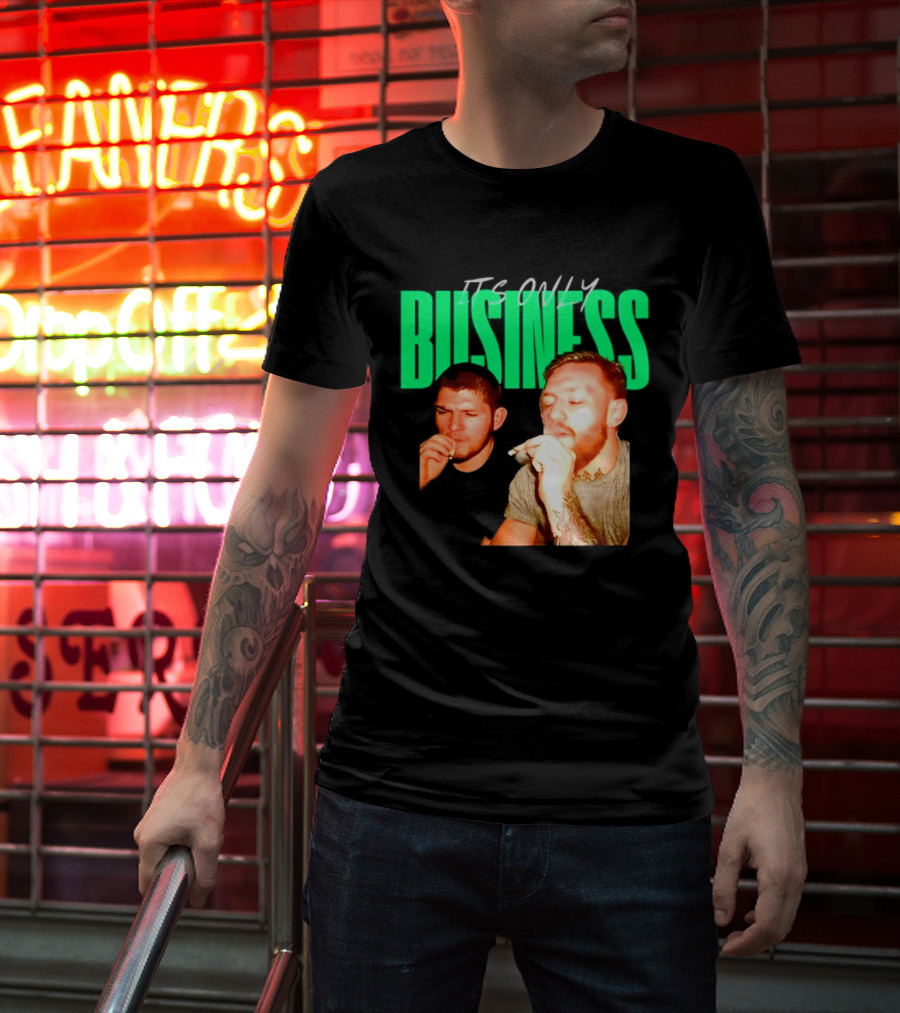 Khabib Nurmagomedov And Conor McGregor It's Only Business Smoking T-Shirt
