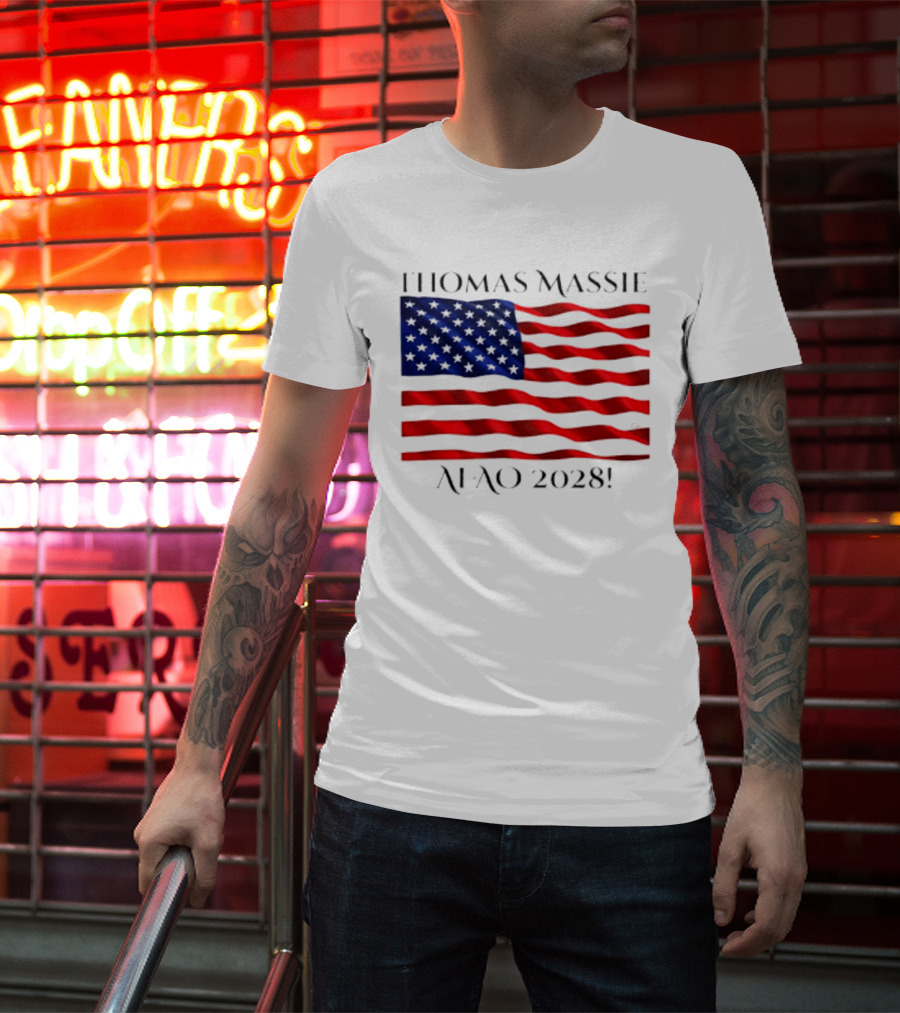 Thomas Massie American Flag 2028 AFAO T-Shirt