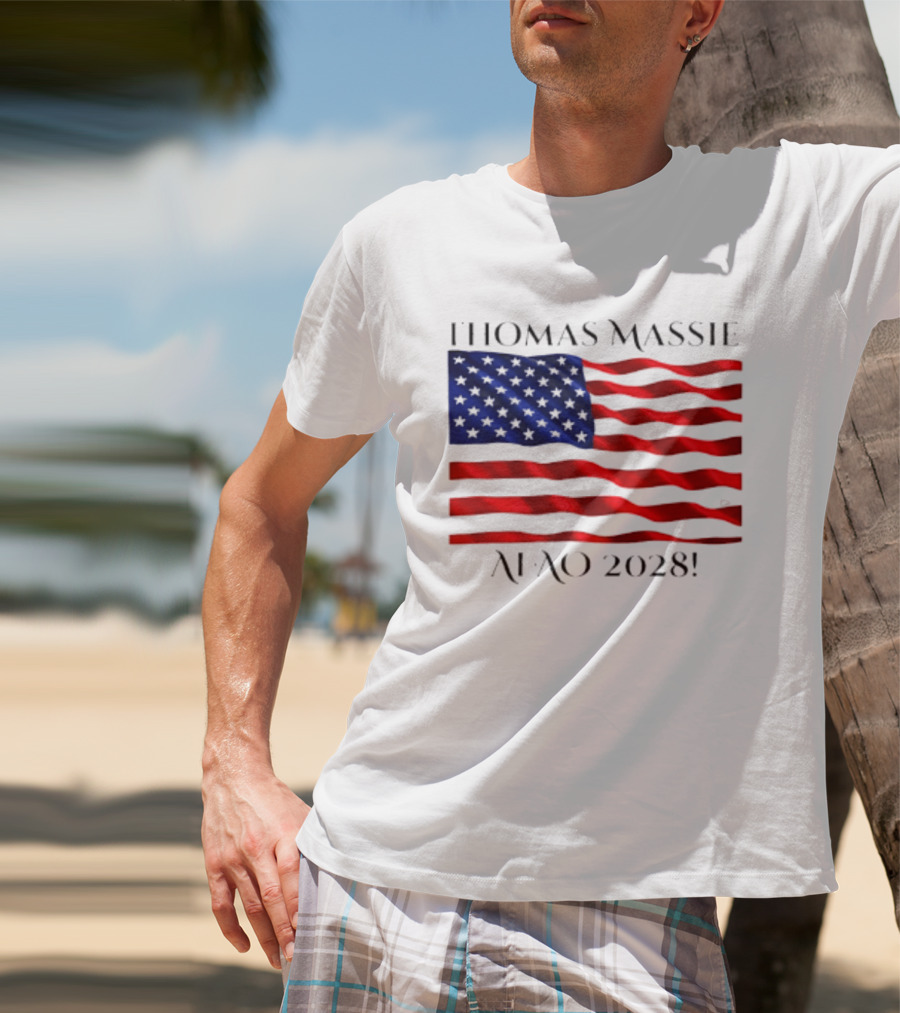 Thomas Massie American Flag 2028 AFAO T-Shirt