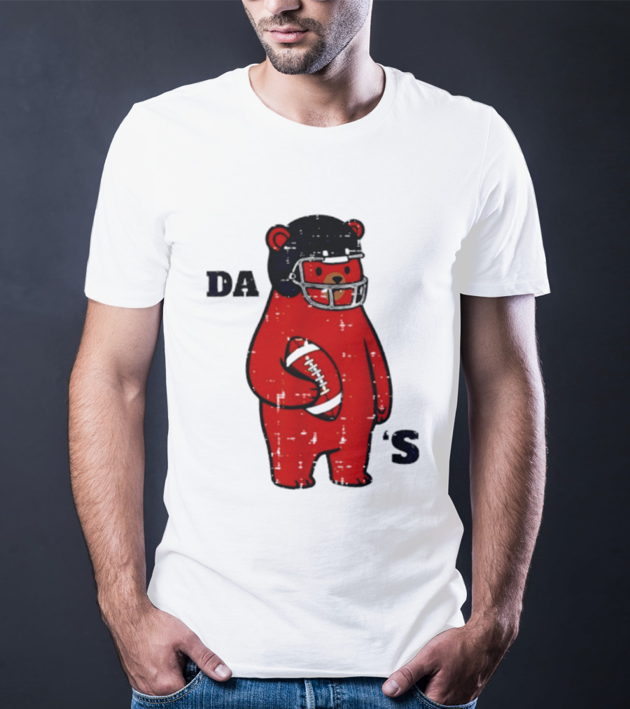 Da Bears Football Bear Helmet Holding Football T-Shirt