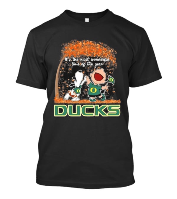 Oregon Ducks Snoopy Charlie Brown Most Wonderful Time 2026 T-Shirt