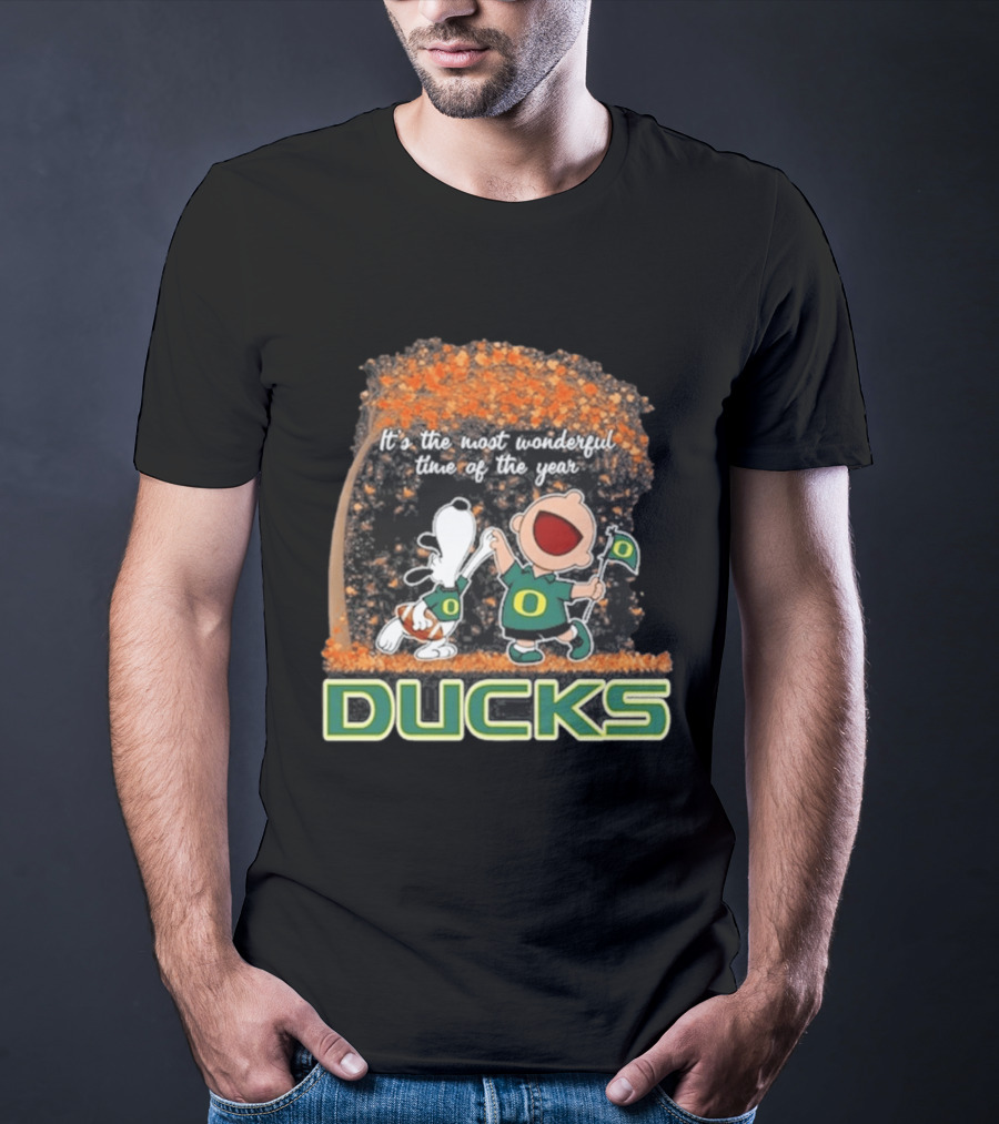 Oregon Ducks Snoopy Charlie Brown Most Wonderful Time 2026 T-Shirt