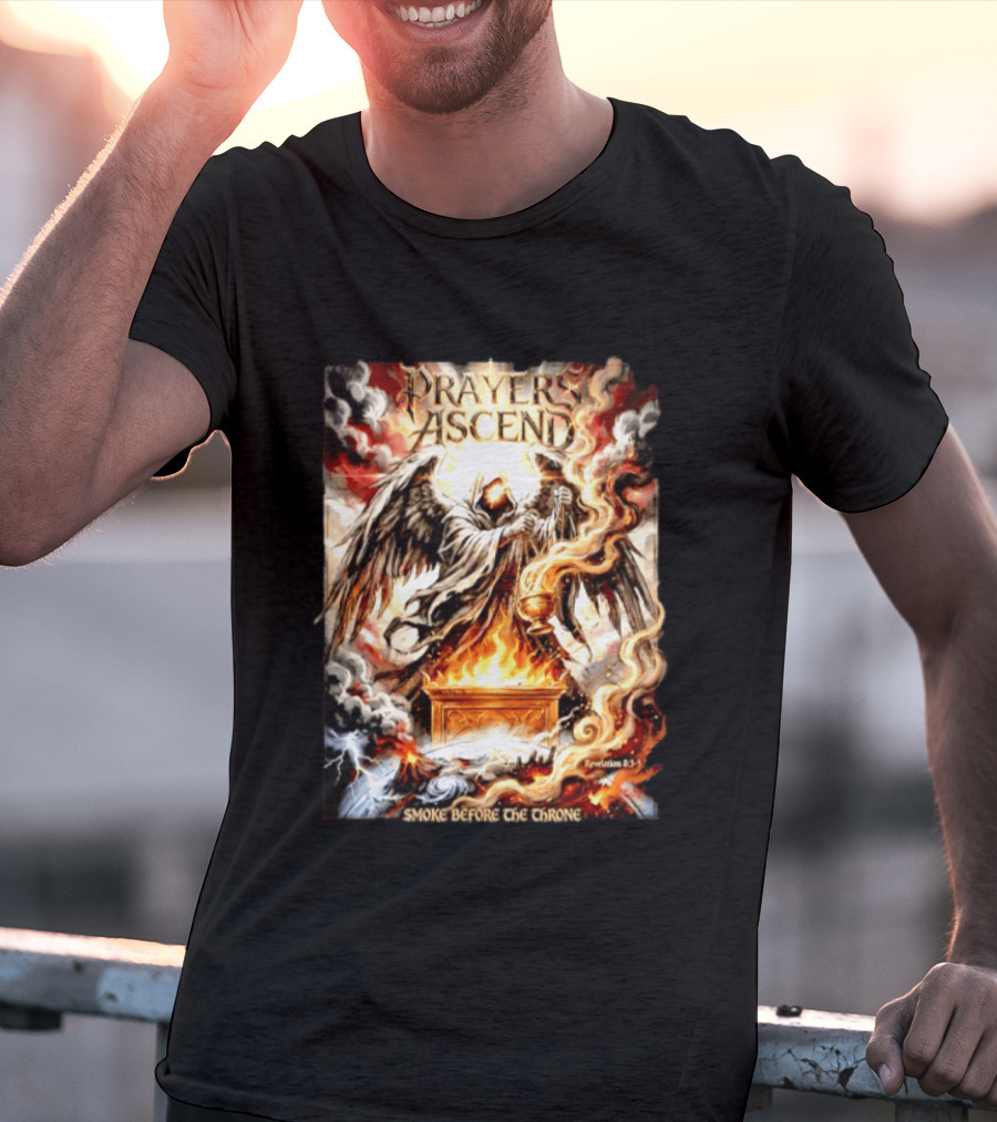 Prayers Ascend Smoke Before The Throne Revelation 8 3 5 Angelic T-Shirt