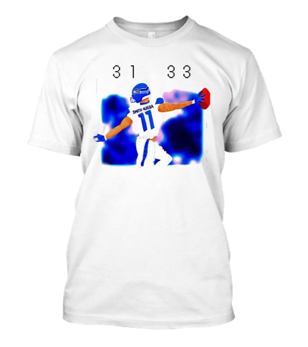 Jaxon Smith Njigba Seattle Seahawks 11 Football Catch 31 33 T-Shirt