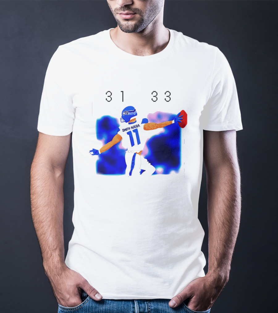 Jaxon Smith Njigba Seattle Seahawks 11 Football Catch 31 33 T-Shirt