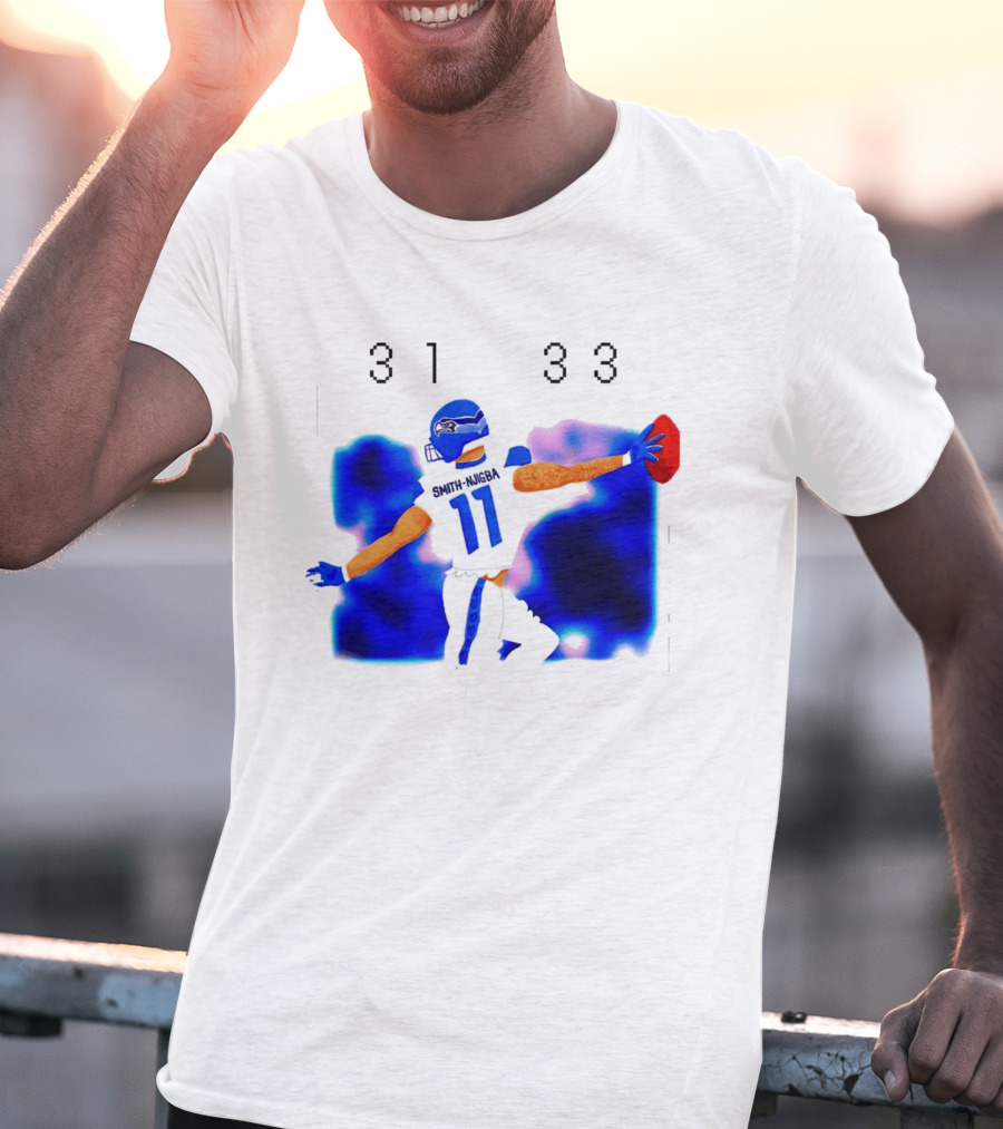 Jaxon Smith Njigba Seattle Seahawks 11 Football Catch 31 33 T-Shirt