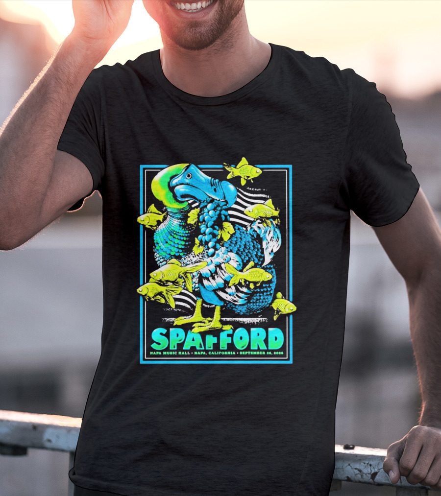 Spafford Napa Music Hall September 26 2026 Napa California Event With Dodo Bird And Fish T-Shirt