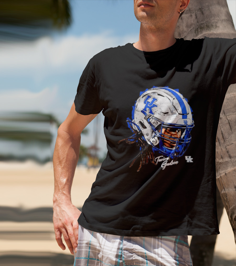 Tavion Gadson Kentucky Wildcats NCAA Football Helmet Head Swag T-Shirt